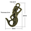 Alloy Metal 3D Mermaid Pendants PALLOY-2458-AB-FF-1