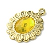 Ion Plating(IP) Real 14K Gold Plated 304 Stainless Steel with Glass Pendant FIND-Z028-30B-2