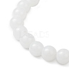 Round Spray Painted Imitation Jade Glass Beads Stretch Bracelets for Women BJEW-JB12881-02-4