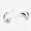 Brass Half Hoop Earrings KK-R117-035P-NF-2