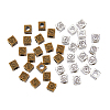 100Pcs 2 Colors Tibetan Style Alloy European Beads FIND-DC0002-53-1