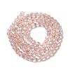 Electroplate Transparent Glass Beads Strands EGLA-A035-T6mm-L20-2