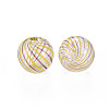 Transparent Handmade Blown Glass Globe Beads GLAA-T012-35A-03-2