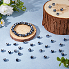 60Pcs Glazed Porcelain Round Beads PORC-HS0001-10-5