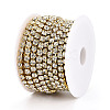 Brass Rhinestone Strass Chains CHC-T001-SS28-01G-2