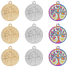 SUPERFINDINGS 18Pcs 3 Colors 304 Stainless Steel Pendants STAS-FH0001-87-1