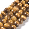 Natural Tiger Eye Round Bead Strands G-L411-07-4mm-2