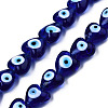 Handmade Evil Eye Lampwork Beads Strands LAMP-N029-010D-1