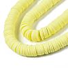 Flat Round Handmade Polymer Clay Beads CLAY-R067-12mm-23-4
