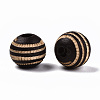 Painted Natural Wood Beads WOOD-T021-54A-02-2