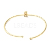 Rack Plating Brass Micro Pave Clear Cubic Zirconia Letter Open Cuff Bangles BJEW-A018-01G-R-3