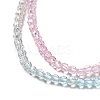 Transparent Gradient Color Glass Beads Strands GLAA-H021-01A-17-3