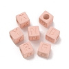 Rubberized Style Transparent Acrylic Beads OACR-K007-014A-1