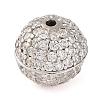 925 Sterling Silver Micro Pave Clear Cubic Zirconia Screw Clasps STER-U005-04P-1