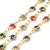 Star Handmade Brass Glass Beaded Chains CHC-M024-03G-1