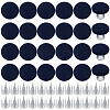 24 Bags Flat Round Cloth Cap Nail Buttons BUTT-BC0001-21B-1