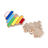 Rainbow Color Pride Alloy Enamel Pendants ENAM-K067-13-4