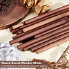 Waxed Round Wooden Sticks WOOD-OC0004-01B-4