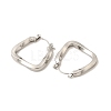 Non-Tarnish 304 Stainless Steel Trapezoid Hoop Earrings for Women EJEW-P202-05P-2
