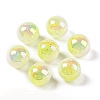 UV Plating Opaque Crackle Two-tone Acrylic Beads X1-MACR-C032-01I-1
