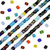2 Strands Faceted Transparent Glass Cube Beads Strands GLAA-PA0001-39-1