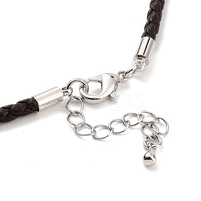 Braided Round Imitation Leather Bracelets Making BJEW-H610-01P-09-1