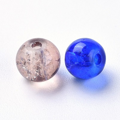Baking Paint Crackle Glass Beads DGLA-X0006-6mm-04-1