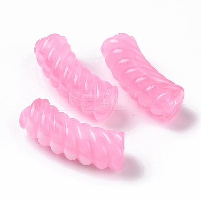 Two Tone Opaque Acrylic Beads X-OACR-A016-06-1