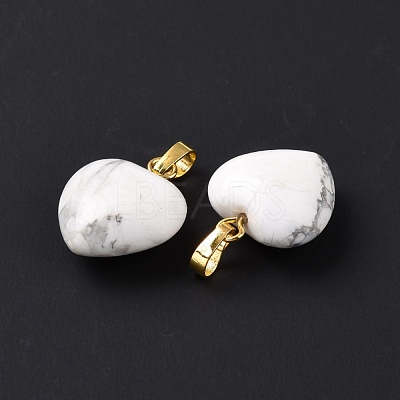 Natural Howlite Pendants G-I311-A31-G-1
