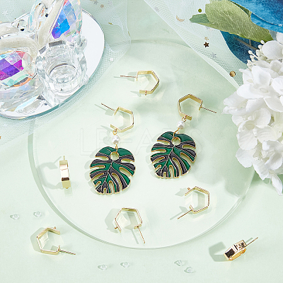 20Pcs Brass Stud Earring Findings KK-BBC0004-33-1