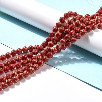 Synthetic Imperial Jasper Beads Strands G-E568-01A-04-1