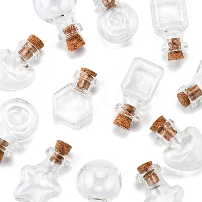 12Pcs 6 Styles Glass Bottle for Bead Containers BOTT-FS0001-05-1