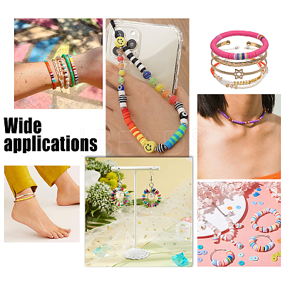 Handmade Polymer Clay Beads Strands CLAY-AR0001-03-1