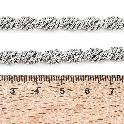 6MM 304 Stainless Steel Rope Chain Necklaces SA-CBA2696-04P-1