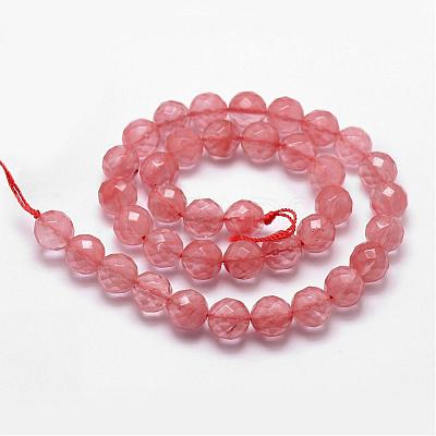 Cherry Quartz Glass Beads Strands G-D840-43-10mm-1