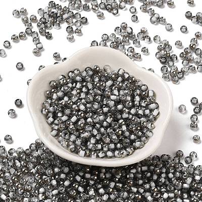 Transparent Inside Colours Glass Seed Beads SEED-H002-A-C218-1