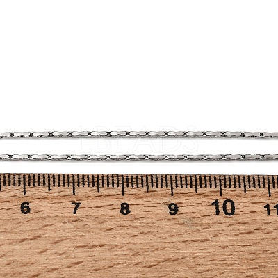 1.3MM 304 Stainless Steel Boston Link Chains Necklaces for Women Men NJEW-Z115-12P-01-1