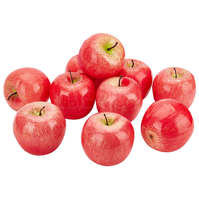 10Pcs Foam Simulation Apple Model AJEW-PH0011-63-1