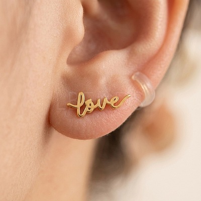 Valentine's Day 304 Stainless Steel Stud Earrings WGDA88F-01-1