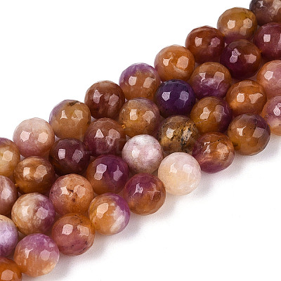 Dyed Natural White Jade Beads Strands G-T139-8mm-60-16-1