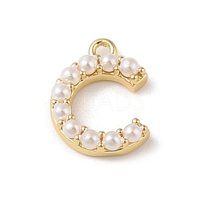 Plastic Imitation Pearl Pendants KK-P230-17G-C-1