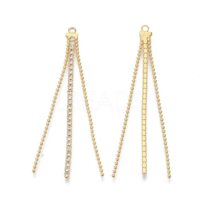 Brass Big Chain Tassel Pendants KK-S355-003-NF-1
