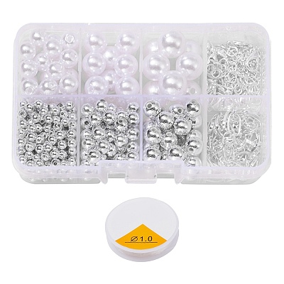 461Pcs Round Beads Kit for DIY Bracelet Making DIY-YW0004-45S-1