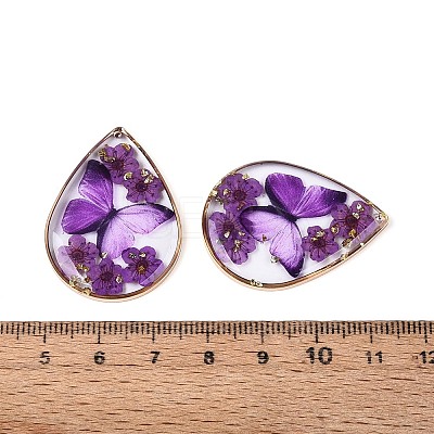 Transparent Epoxy Resin Pendants RESI-T059-20A-1