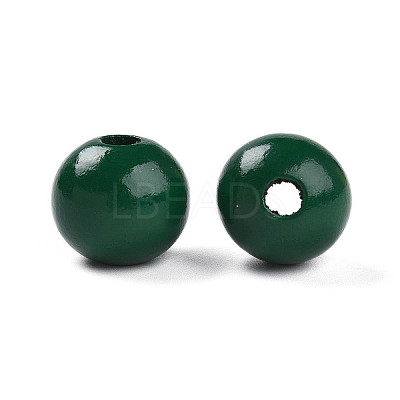 Painted Natural Wood Beads WOOD-A018-16mm-05-1