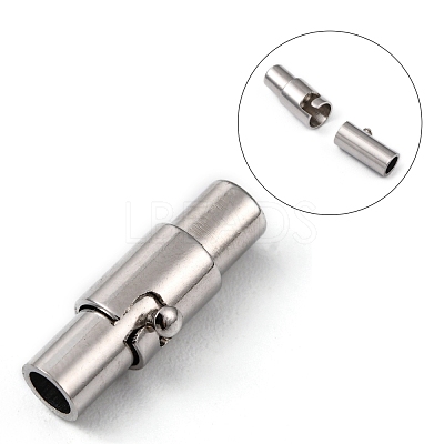 Brass Locking Tube Magnetic Clasps MC079-1