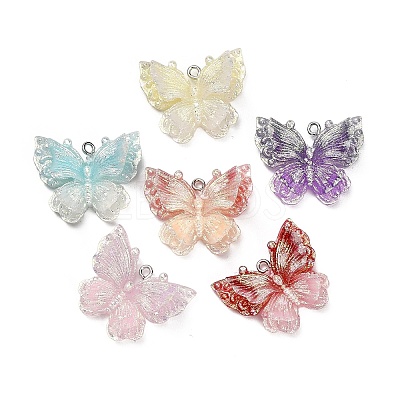 Two Tone Opaque Resin Pendants RE-CBAF5B0-01-1