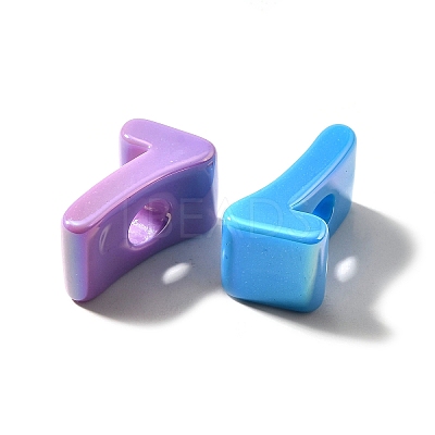 UV Plating Opaque Acrylic Beads SACR-Z007-02H-1