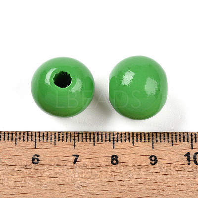 Painted Natural Wood Beads WOOD-A018-16mm-07-1