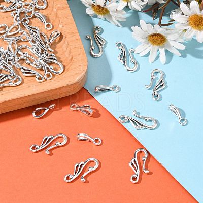 Tibetan Style Alloy Hook and Eye Clasps X-LF1157Y-NF-1